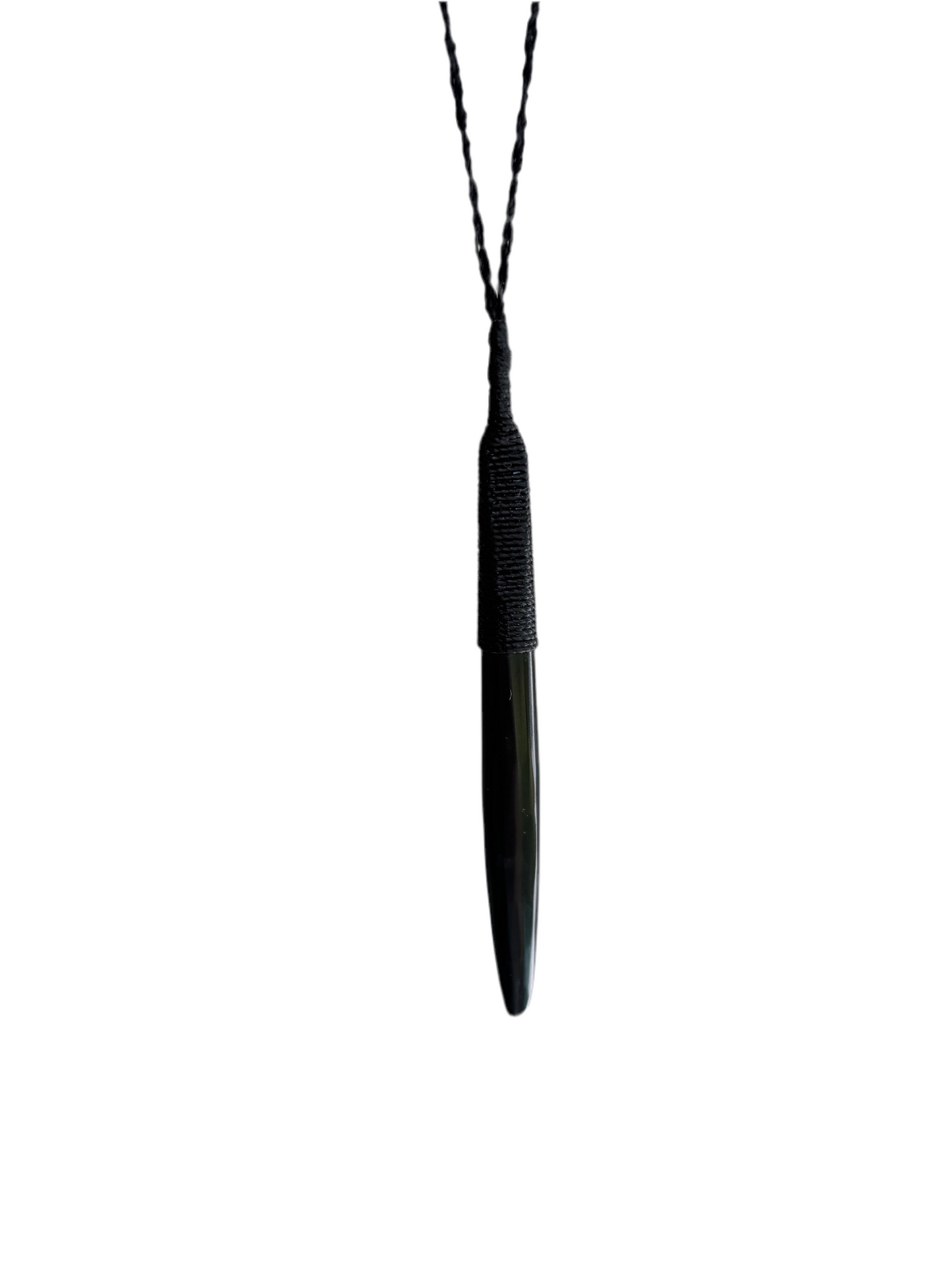 Black Jade Raindrop Pendant Complete Necklace