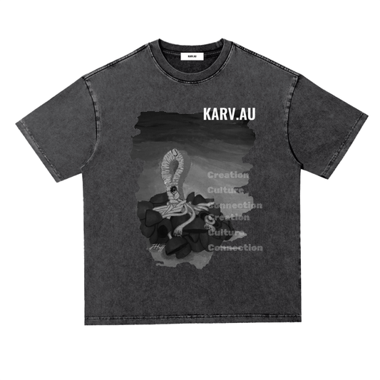 Gorr Sunset - Snow Washed Heavyweight Oversized T-Shirt