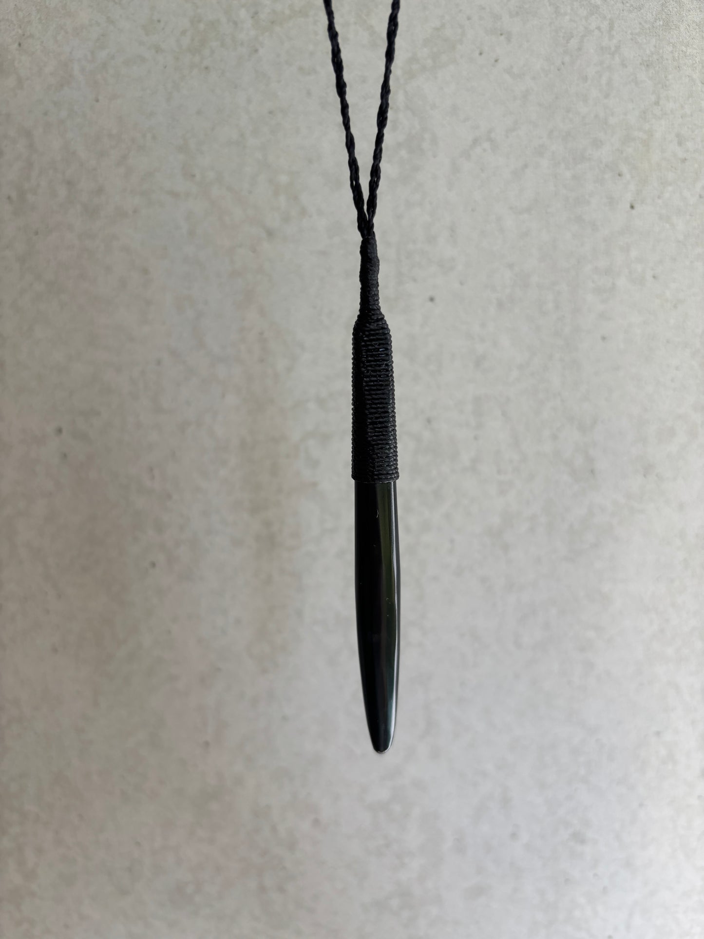 Black Jade Raindrop Pendant Complete Necklace