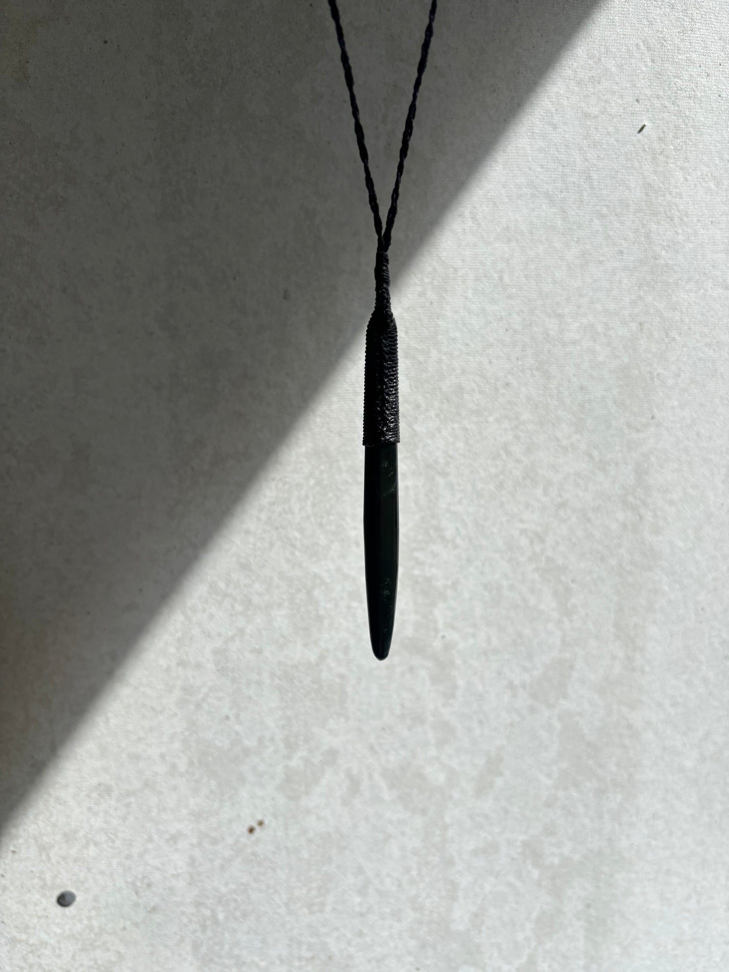 Black Jade Raindrop Pendant Complete Necklace